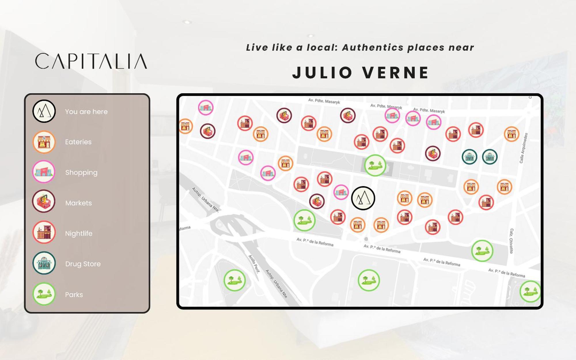 Capitalia - Apartments - Polanco - Julio Verne Мексико Сити Екстериор снимка